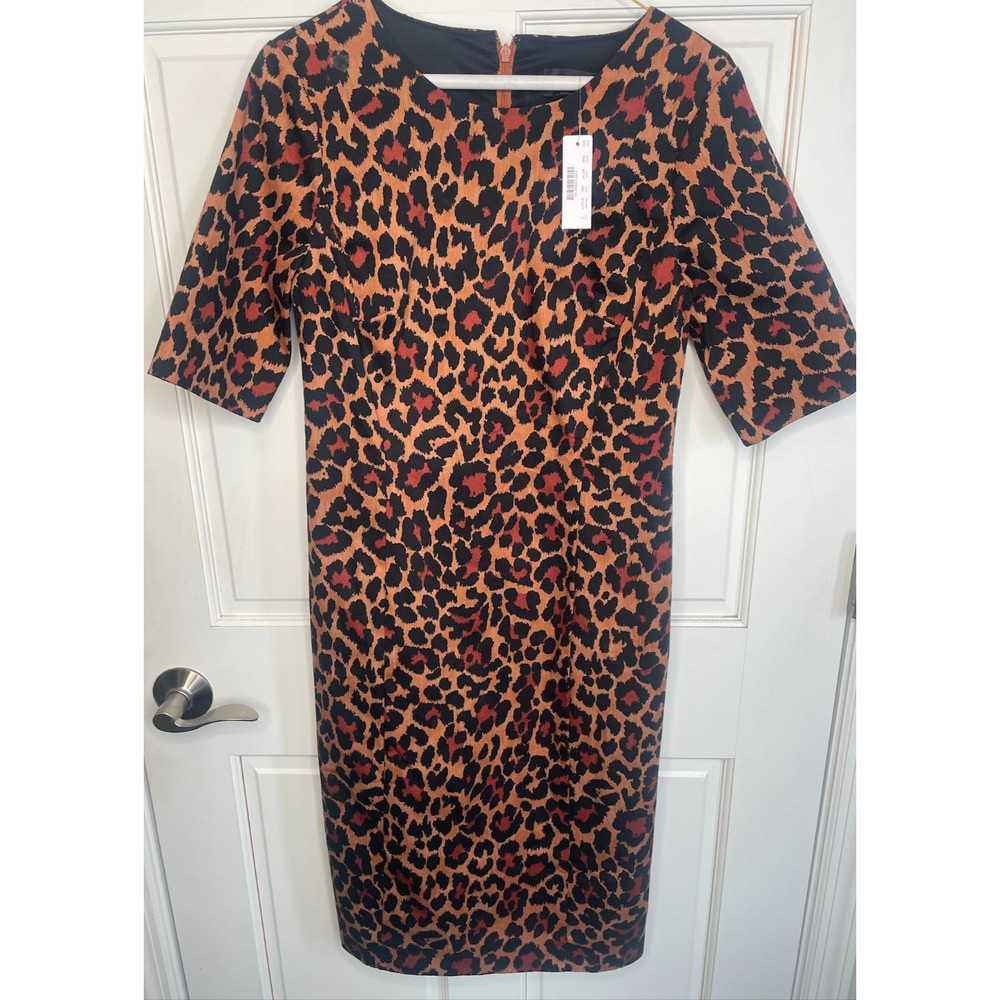 NWT J. Crew Women's Elbow-Sleeve Sheath Dress Sz 2 Lady-Like Modern READ